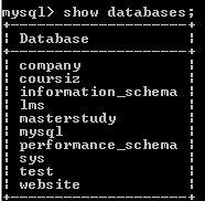 Show-database-mysql-command